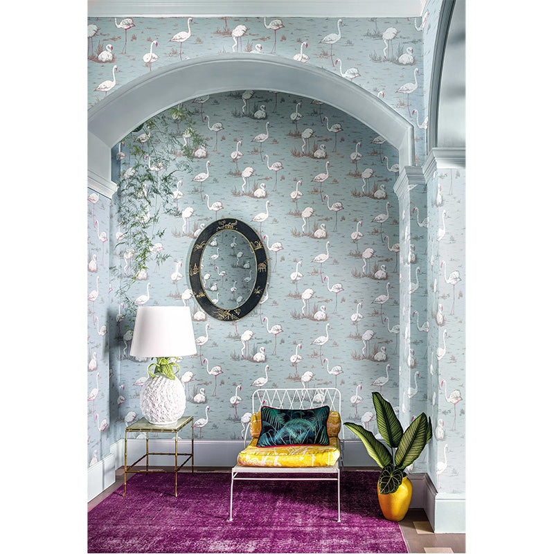 Carta da Parati "FLAMINGOS AZZURRO & ROSA" The Contemporary | COLE & SON