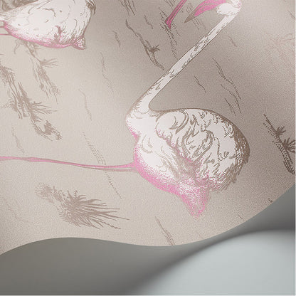 Carta da Parati "FLAMINGOS BIANCO & ROSA" The Contemporary | COLE & SON