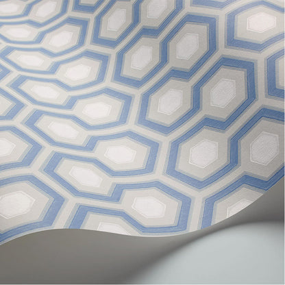 Carta da Parati Premium "HICKS' HEXAGON AZZURRO & BIANCO" The Contemporary | COLE & SON