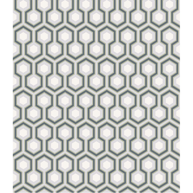 Carta da Parati "HICKS' HEXAGON GRIGIO & NERO" The Contemporary | COLE & SON