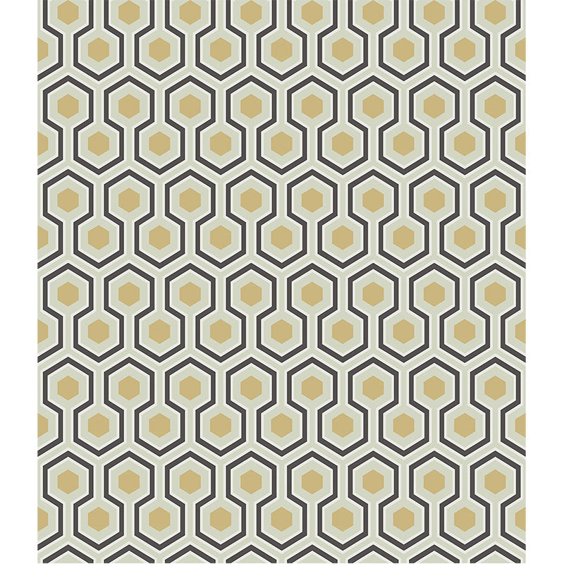 Carta da Parati "HICKS' HEXAGON NERO & ORO" The Contemporary | COLE & SON