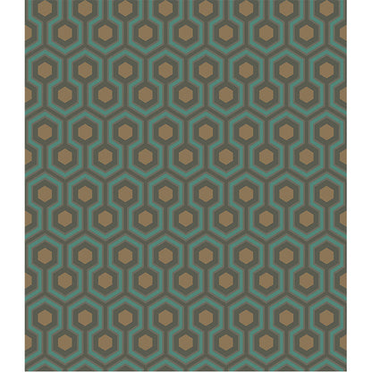 Carta da Parati "HICKS' HEXAGON VERDE & BRONZO" The Contemporary | COLE & SON