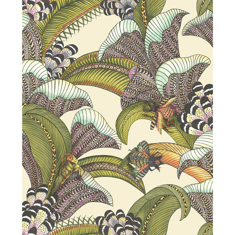 Carta da Parati "HOOPOE LEAVES BIANCO" Jabula-Ardmore | COLE & SON
