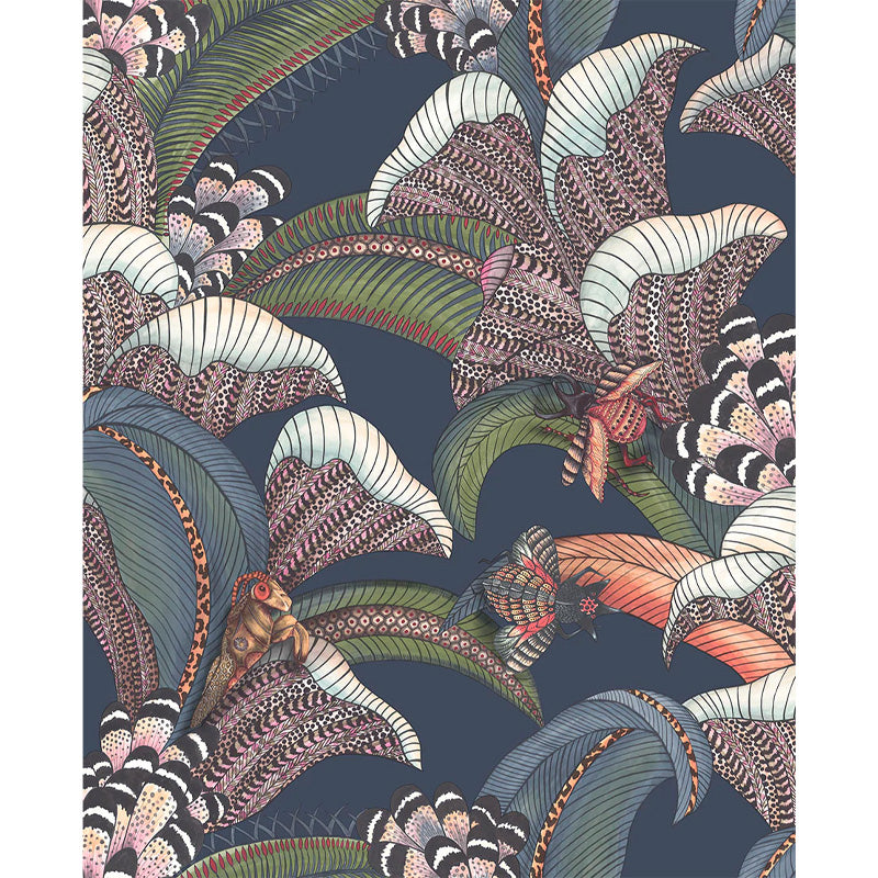 Carta da Parati "HOOPOE LEAVES BLU" Jabula-Ardmore | COLE & SON