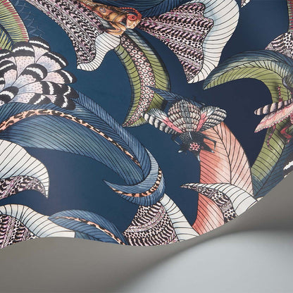 Carta da Parati "HOOPOE LEAVES BLU" Jabula-Ardmore | COLE & SON