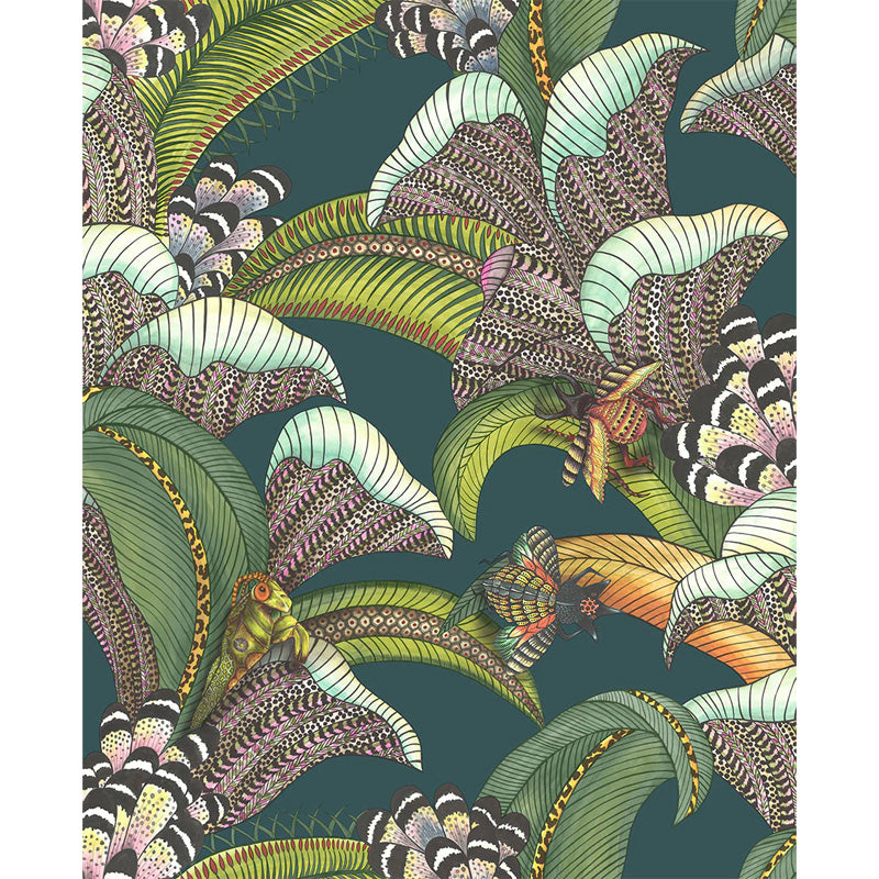 Carta da Parati "HOOPOE LEAVES VERDE FORESTA" Jabula-Ardmore | COLE & SON