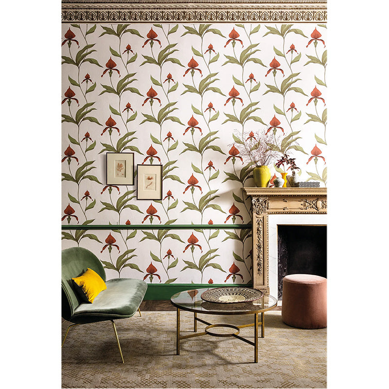 Carta da Parati "ORCHID BIANCO & ROSSO" The Contemporary | COLE & SON