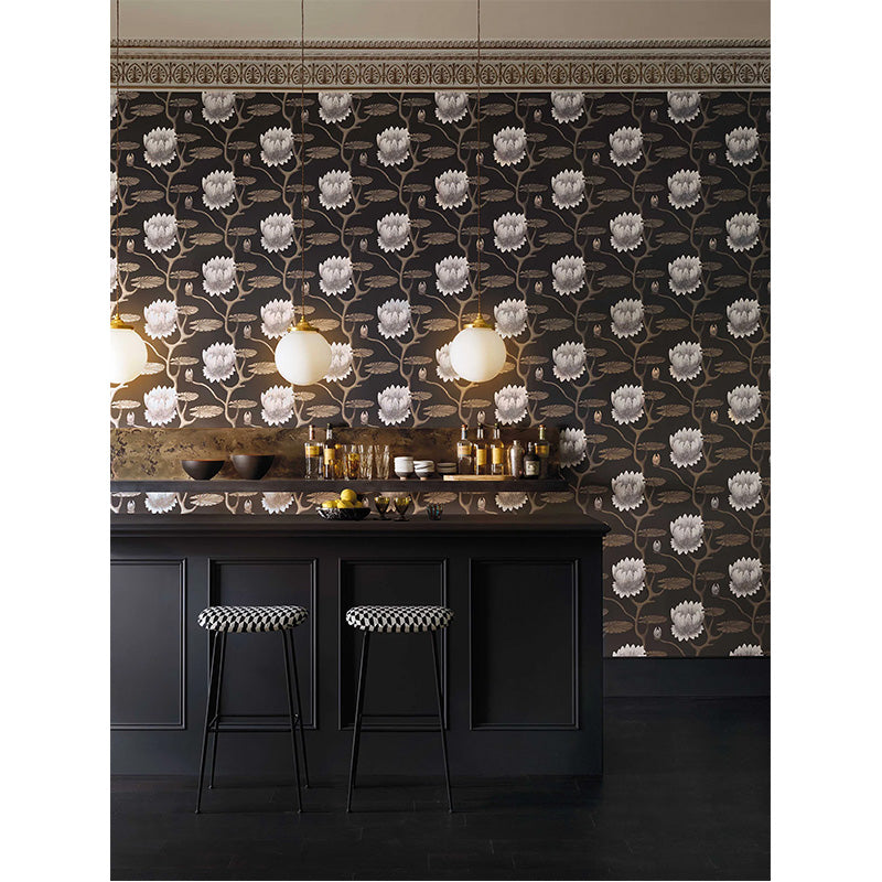 Carta da Parati "SUMMER LILY NERO & BIANCO " The Contemporary | COLE & SON