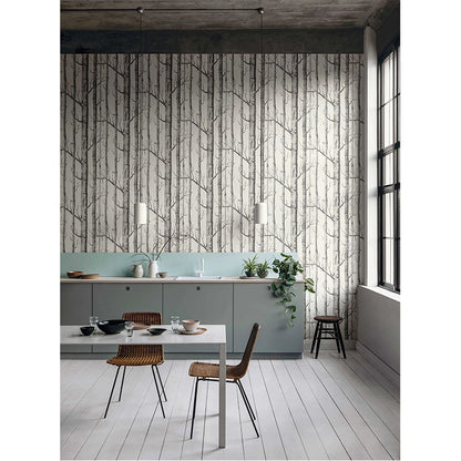 Carta da Parati "WOODS BIANCO & NERO" The Contemporary | COLE & SON