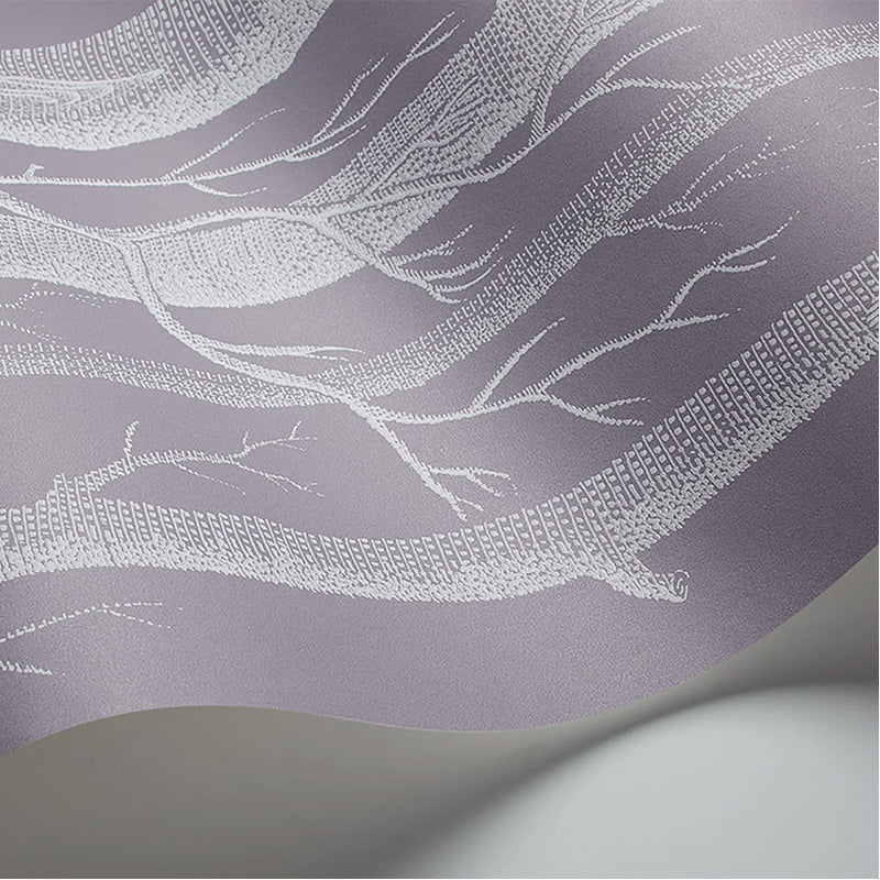Carta da Parati "WOODS GRIGIO LILLA & BIANCO" The Contemporary | COLE & SON
