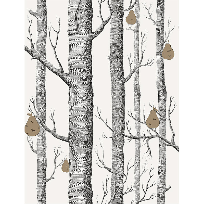 Carta da Parati "WOODS & PEARS BIANCO & NERO" The Contemporary | COLE & SON