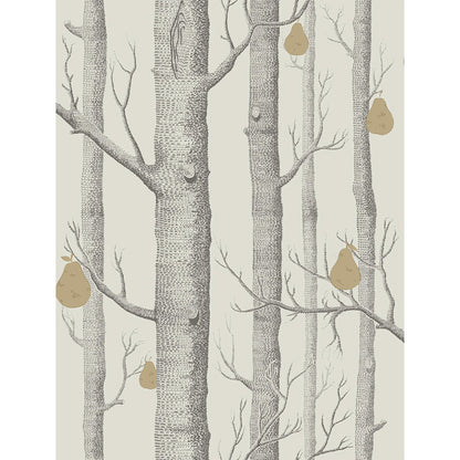 Carta da Parati "WOODS & PEARS BIANCO & ORO" The Contemporary | COLE & SON