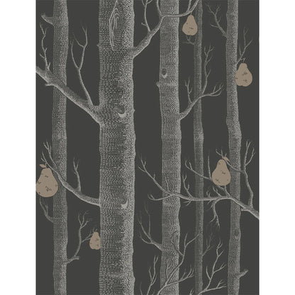 Carta da Parati "WOODS & PEARS NERO, BIANCO & ORO" The Contemporary | COLE & SON
