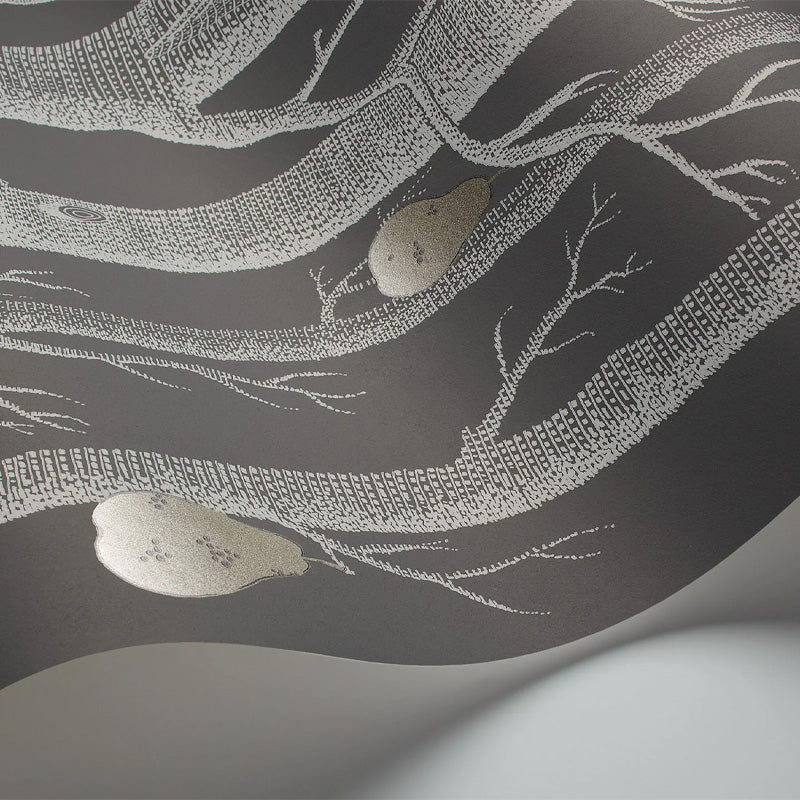 Carta da Parati "WOODS & PEARS NERO, BIANCO & ORO" The Contemporary | COLE & SON