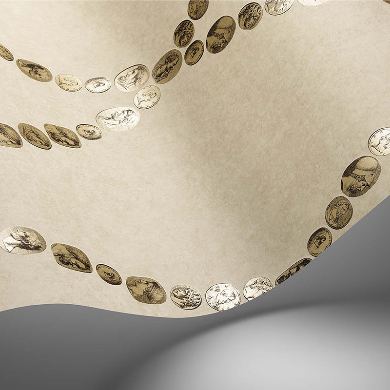 Carta da Parati "CAMMEI BEIGE & ORO" Fornasetti | COLE & SON