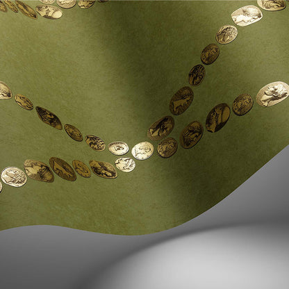 Carta da Parati "CAMMEI OLIVA & ORO ANTICO" Fornasetti | COLE & SON