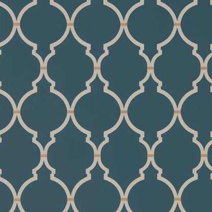 Carta da parati "Empire Trellis Blu" - Curios - SANDERSON
