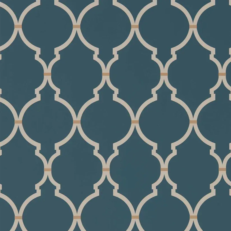 Carta da parati "Empire Trellis Blu" - Curios - SANDERSON