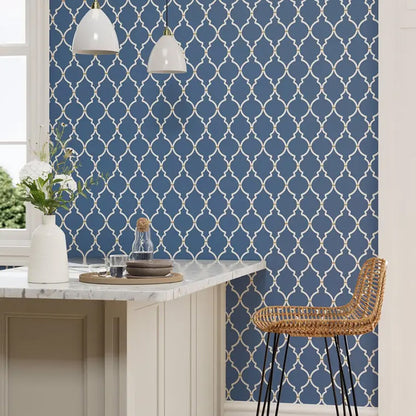 Carta da parati "Empire Trellis Blu" - Curios - SANDERSON