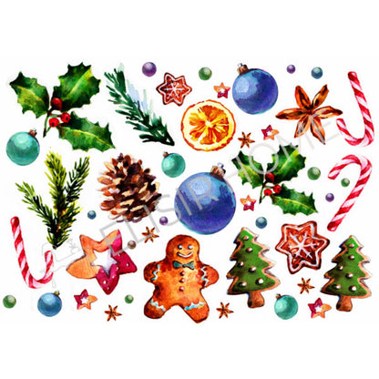 Stampa Trasferibile "NATALE, CHRISTMAS THINGS" 28x40 cm