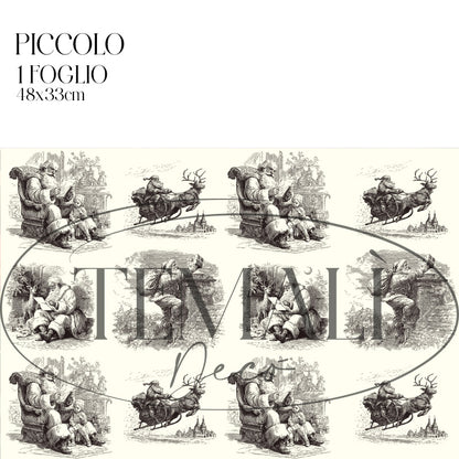 Dècoupage "Christmas Toile" Nero