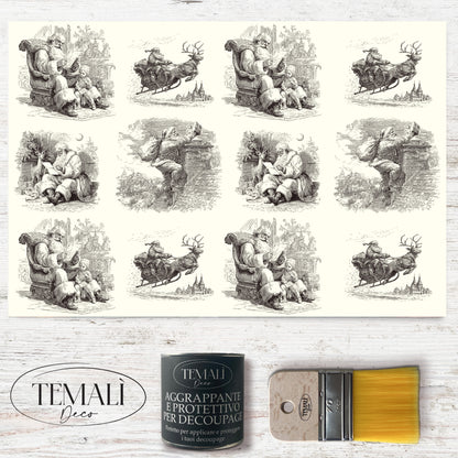 Dècoupage "Christmas Toile" Nero