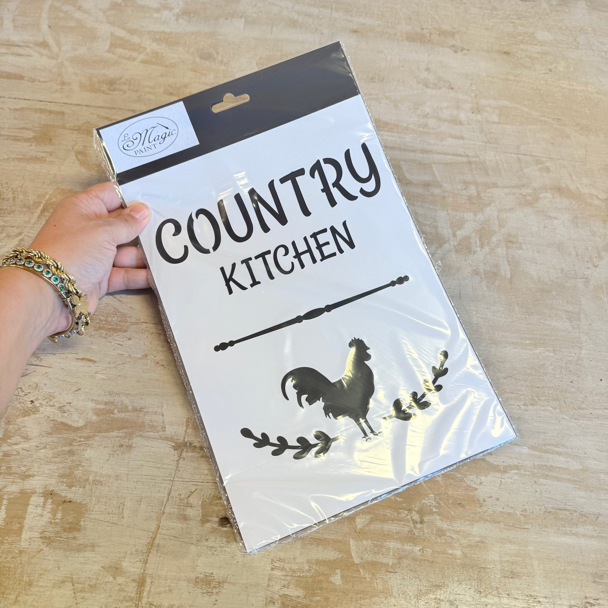 Stencil "Country kitchen" Magic Paint, riutilizzabile 21x29,7 cm