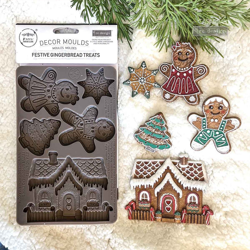 Redesign Decor Moulds "Festive Gingerbread Treats" 12,7 × 20,3 cm