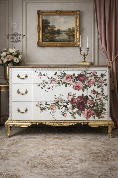 Redesign Decor Transfers  – "Scarlet Embrace” 4 fogli 61×89cm