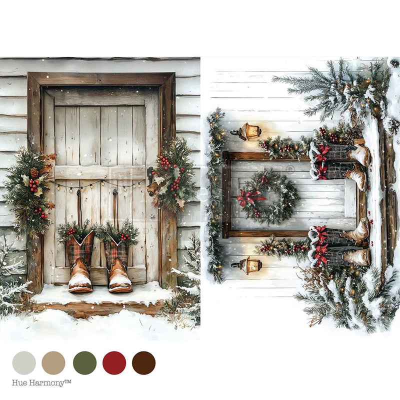 Carta da Découpage Fiber “Plaid & Pine” A4 – 21×29,7cm