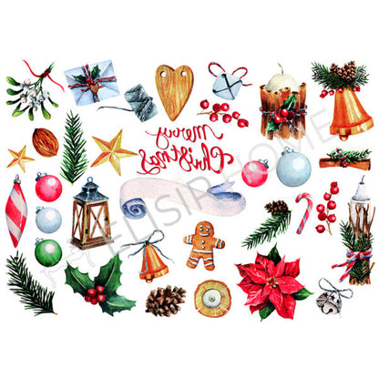 Stampa Trasferibile "NATALE, FANTASIA DELLE FESTE" 28x40 cm