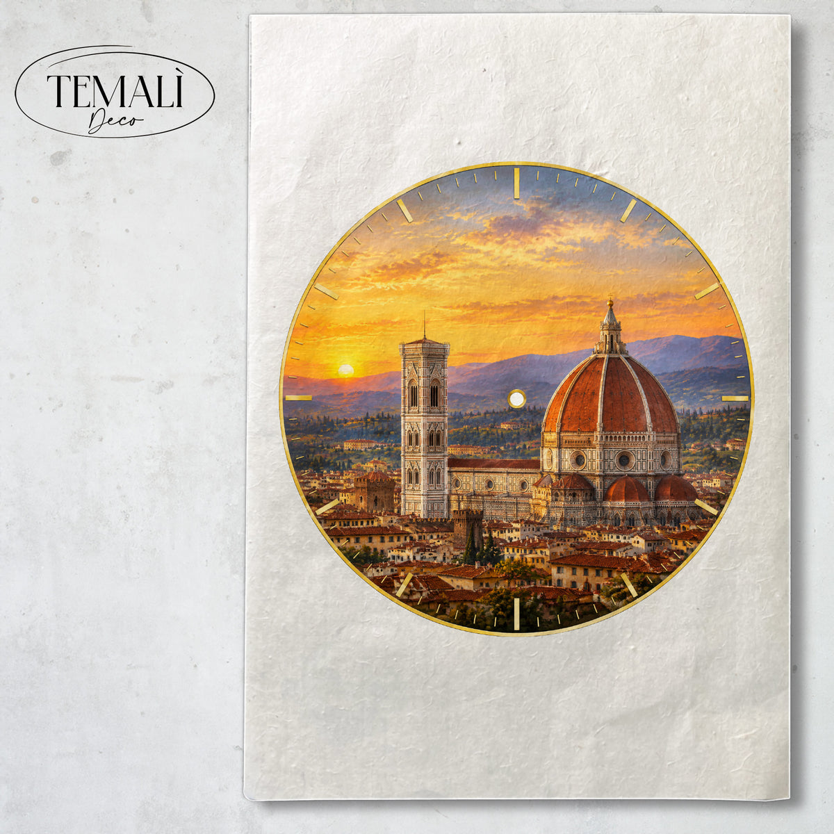 Dècoupage Orologi - Tramonto a Firenze