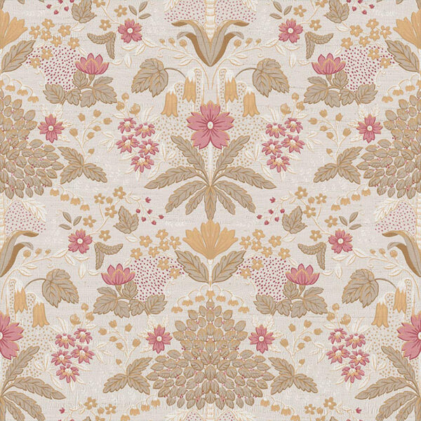 Tapete „Florales Dekor – Hell“, nach Meter oder Rolle