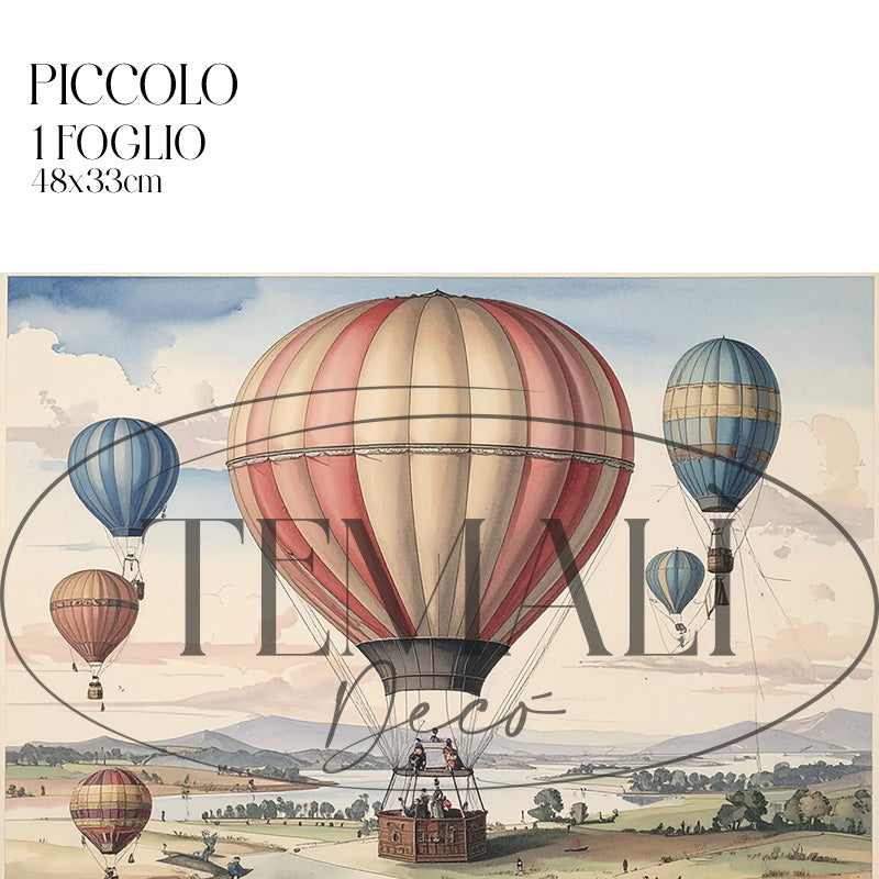 Dècoupage Pop Vintage – Mongolfiere 1