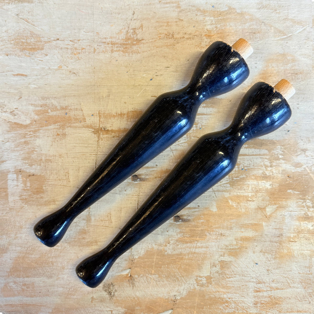 2 gambe in legno tonde