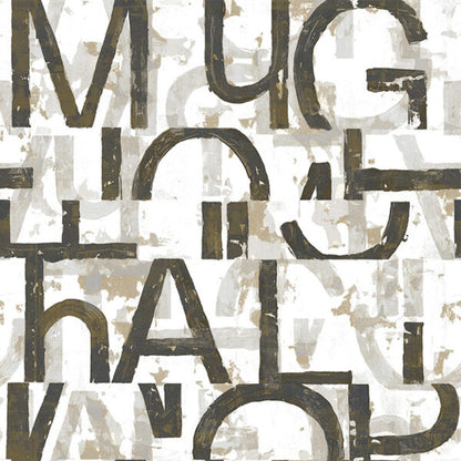 Tapete „Industriell Alpha Schwarz“ nach Meter oder Rolle