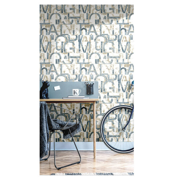 Tapete „Industriell Alpha Grau“ nach Meter oder Rolle