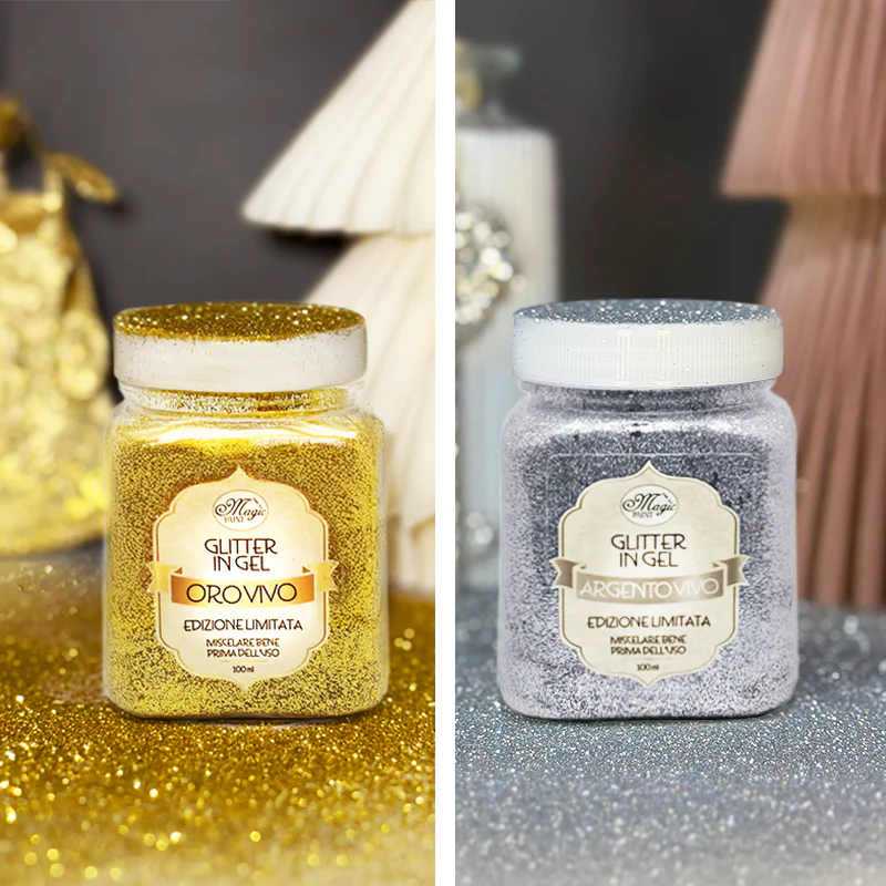KIT GLITTER ORO E ARGENTO VIVO