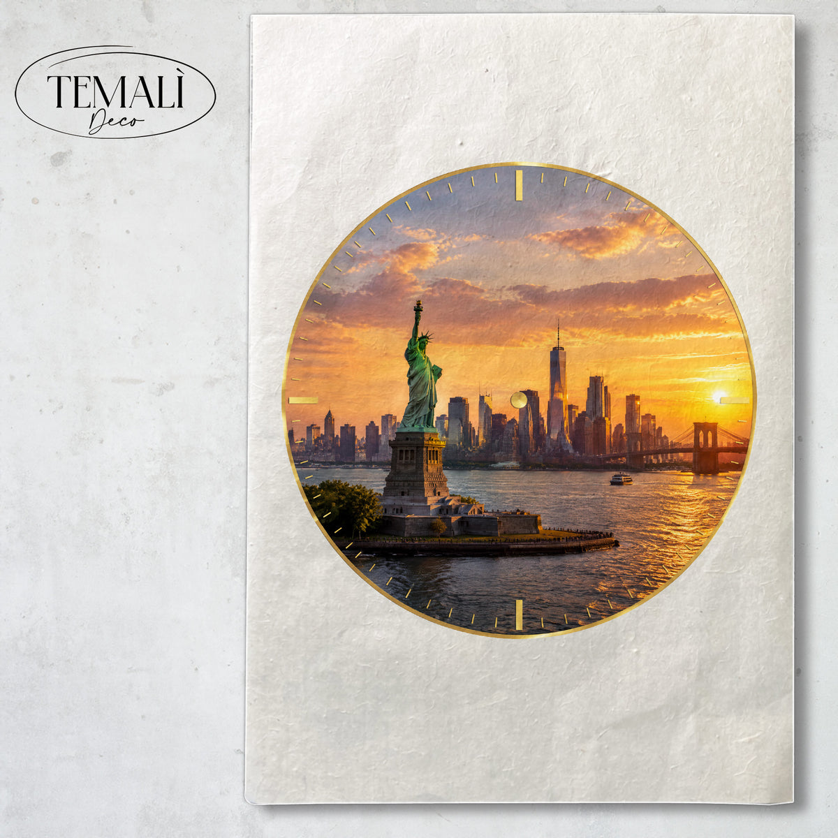 Dècoupage Orologi - Tramonto a New York
