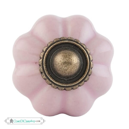 Pomello in ceramica "Vintage Rosa" 3 cm