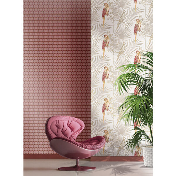 Tapete „Papageienrot“, nach Meter oder Rolle