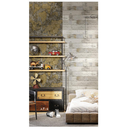 Tapete „Planisphere Braun“ nach Meter oder als Rolle