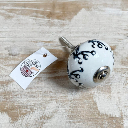 Pomello in ceramica “Daisy Black”