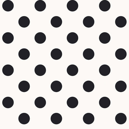 Papel pintado “Pop Pois Negro” por metro o en rollo