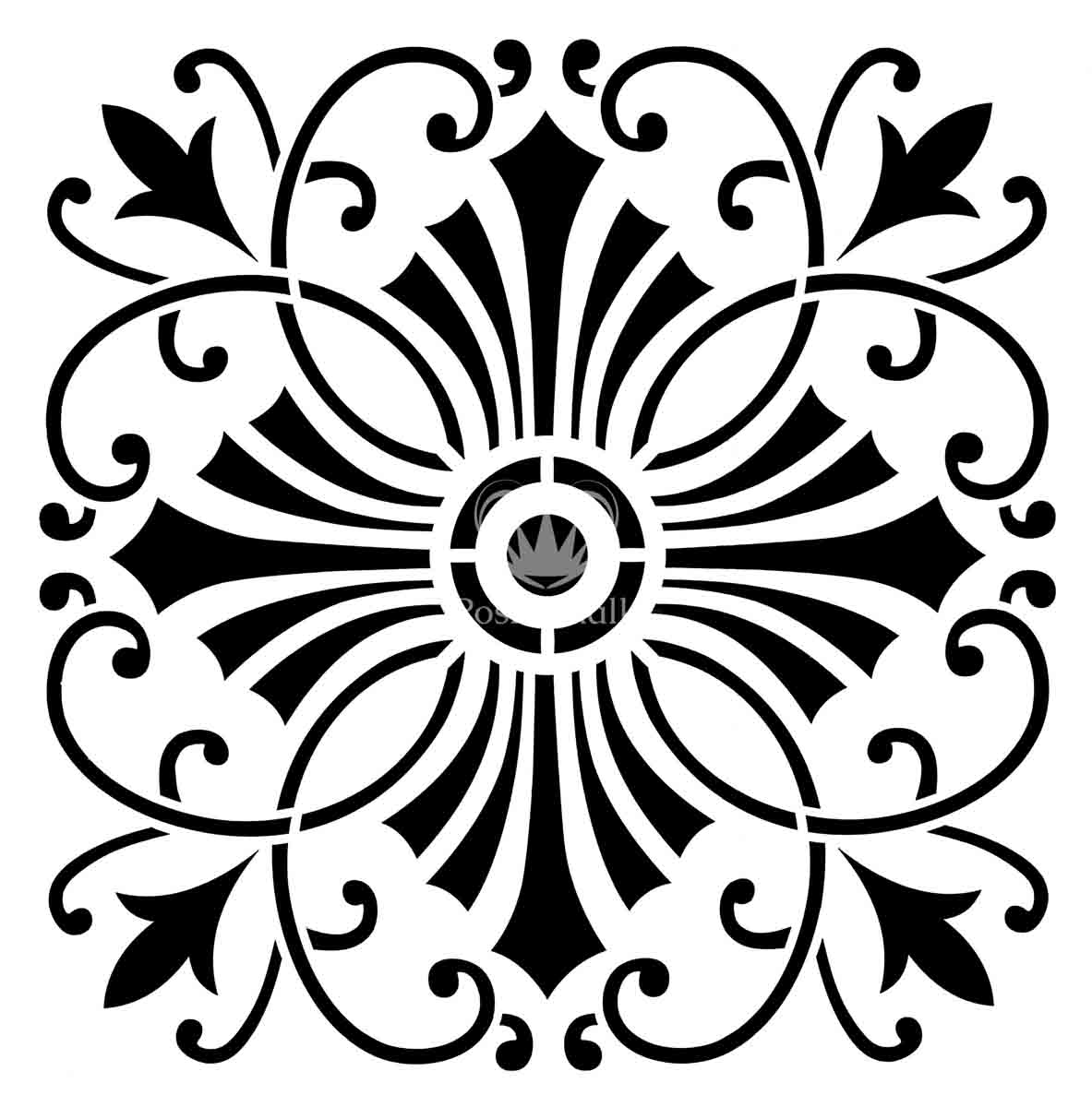 Edle Kreide-Schablone „Edles Kreuz“ 50x50cm – WoodUbend
