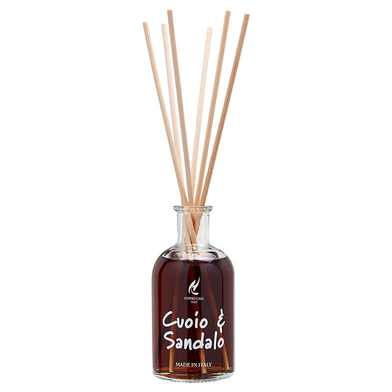Fragrance diffuser "Leather & Sandalwood" stick diffuser, Hypno Casa, 100 ml