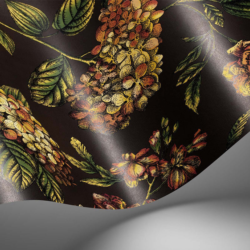 Carta da Parati "RAMO DI ORTENSIA MARRONE" Fornasetti | COLE & SON