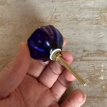 Pomello in ceramica “Tulipano blu”