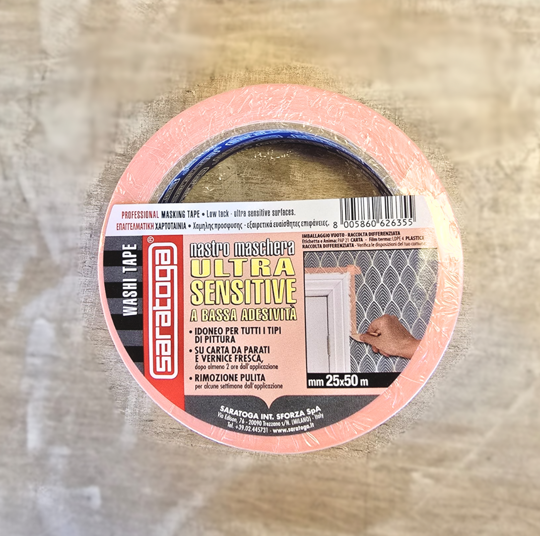 Nastro carta per superfici colorate e delicate 25 mm