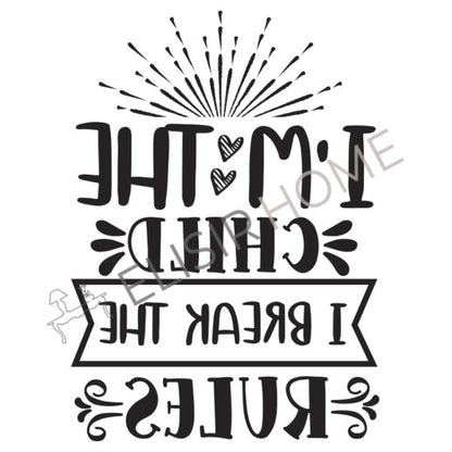 Stampa Trasferibile “SCRIPT, CHILD” 28×40 cm